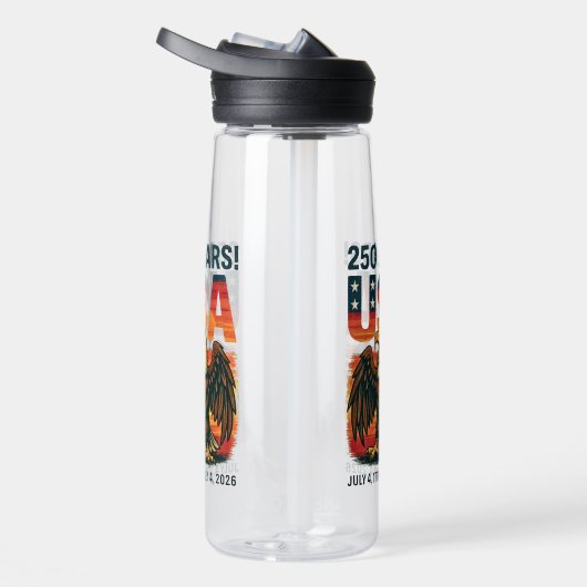 VS 250 jaar – Patriottische Bald Eagle 4 juli 2026 Waterfles (Rechts)