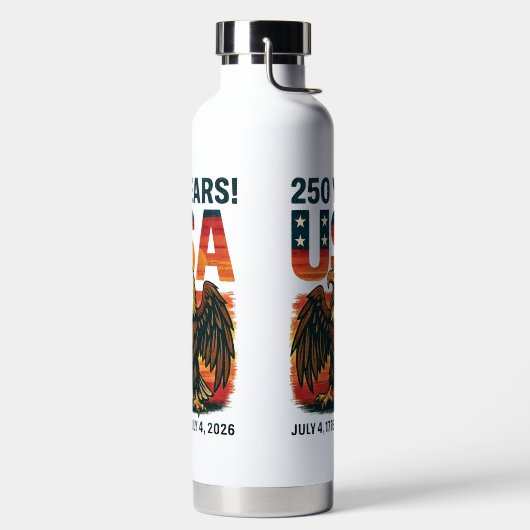 VS 250 jaar – Patriottische Bald Eagle 4 juli 2026 Waterfles (Links)