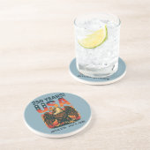 VS 250 jaar – Patriottische Bald Eagle 4 juli 2026 Zandsteen Onderzetter (Zijkant)