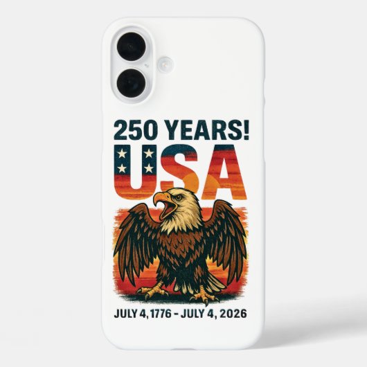 VS 250 Jaar – Patriottische Steenarend 4 juli 2026 Case-Mate iPhone Case (Achterkant)