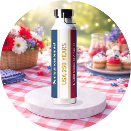 VS 250 jaar semi-quincentennial patriottische stre Waterfles