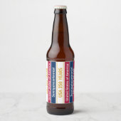 VS 250 Jaar Semiquincentennial Patriottische Strep Bier Etiket (Voorkant)