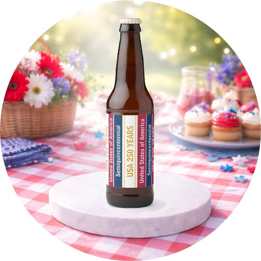 VS 250 Jaar Semiquincentennial Patriottische Strep Bier Etiket