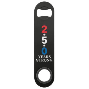VS 250 Jaar Sterk Patriotisch Rood Wit Blauw Speed Flessenopener