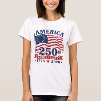 VS 250 Jaar T-shirt, Patriottisch T-shirt met USA 