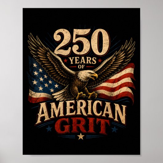 VS 250 jaar vier juli patriottisch 1776 Poster (Voorkant)