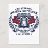 VS 250 Jaar Viering: Amerika 1776–2026 Feestdagenkaart (Voorkant)