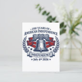 VS 250 Jaar Viering: Amerika 1776–2026 Feestdagenkaart (Staand voorkant)