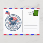 VS 250 Jaar Viering: Amerika 1776–2026 Feestdagenkaart (Achterkant)