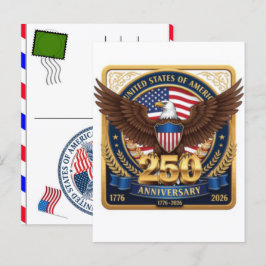VS 250 Jaar Viering: Amerika 1776–2026 Feestdagenkaart