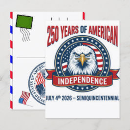 VS 250 Jaar Viering: Amerika 1776–2026 Feestdagenkaart