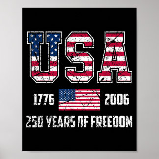VS 250 jaar vrijheid 1776 2026 Amerika's 250e verj Poster