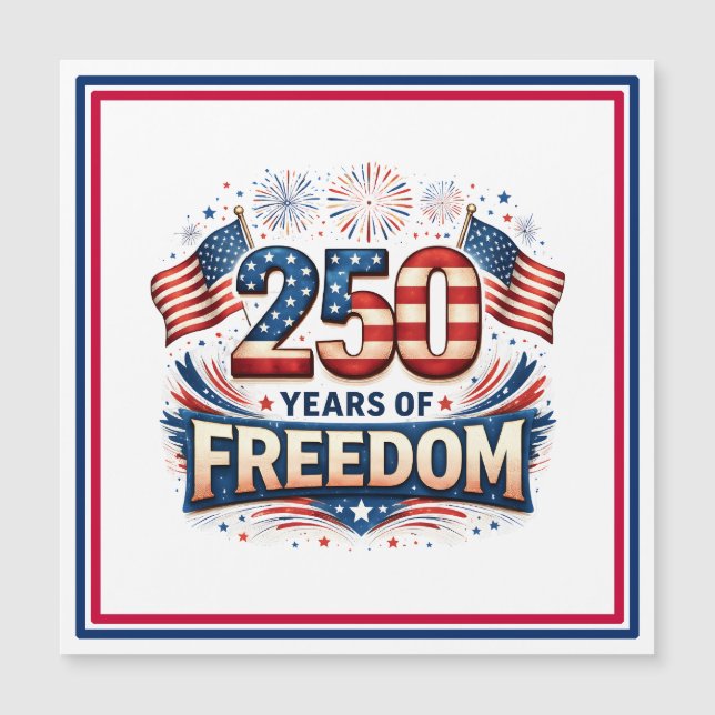 VS 250 Jaar Vrijheid Amerikaanse Vlag Ontwerp (Voorkant)
