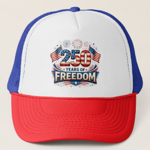 VS 250 Jaar Vrijheid Amerikaanse Vlag Ontwerp Trucker Pet