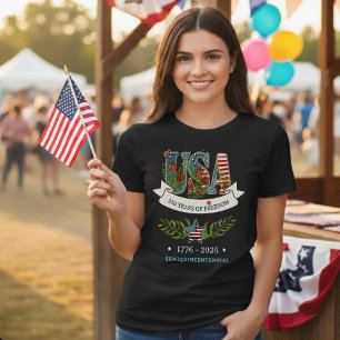 VS 250 Jaar Vrijheid Botanisch Patriottisch Tri-Blend Shirt