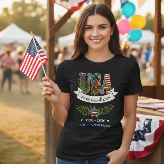VS 250 Jaar Vrijheid Botanisch Patriottisch Tri-Blend Shirt
