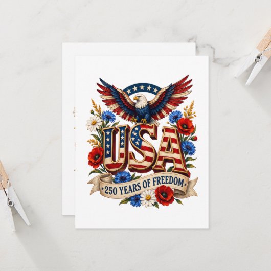 VS 250 jaar vrijheid Kaart (Voorkant / Achterkant in situ)