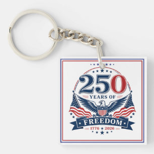 VS 250 Jaar Vrijheid Patriottisch Adelaarontwerp Sleutelhanger