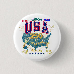 VS 250 JAAR VRIJHEID RONDE BUTTON 3,2 CM