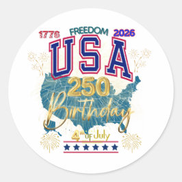 VS 250 JAAR VRIJHEID RONDE STICKER