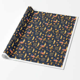 VS 250 jaar vrijheidspatriottisch Cadeaupapier