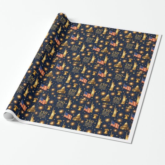 VS 250 jaar vrijheidspatriottisch Cadeaupapier (Uitgerold)