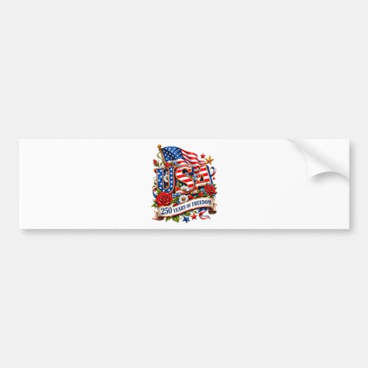 VS 250 jaar vrijheidsviering Bumpersticker (Voorkant)
