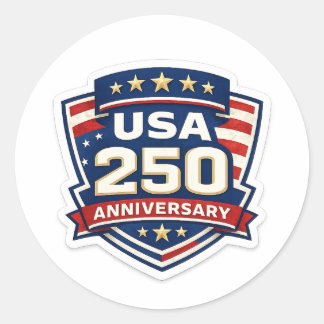 VS 250-jarig jubileum 2026 Ronde Sticker