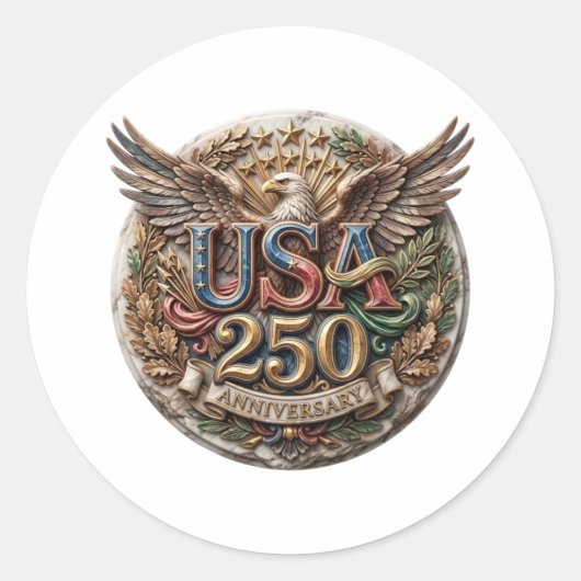 VS 250 JARIG JUBILEUM RONDE STICKER (Voorkant)