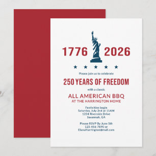 VS 250 Klassieke 'All American BBQ'-viering Kaart