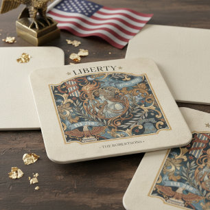 VS 250 Liberty Art Nouveau Patroon Rand ID1302 Kartonnen Onderzetters