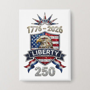 VS 250 Liberty Eagle 1776–2026 Rhinestone Stijl  Button