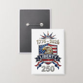 VS 250 Liberty Eagle 1776–2026 Rhinestone Stijl  Button (Voorkant / Achterkant)