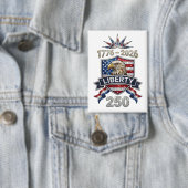 VS 250 Liberty Eagle 1776–2026 Rhinestone Stijl  Button (Insitu)