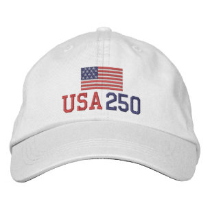 VS 250 - met Amerikaanse vlag Geborduurde Pet