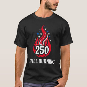 VS 250 Nog steeds brandend Patriotisch Rood Wit Bl T-shirt