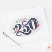 VS 250 ovale patriottische stickers 