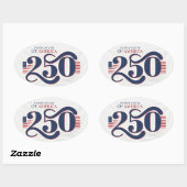 VS 250 ovale patriottische stickers 