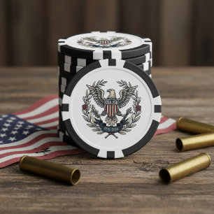 VS 250 Patriottische Adelaar Erfgoed Motief ID1299 Poker Chips