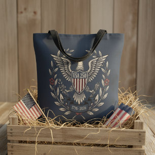 VS 250 Patriottische Adelaar Erfgoed Motief Marine Tote Bag