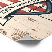 VS 250 Rustic Badge 1776–2026 Patriottisch Poster (Hoek)