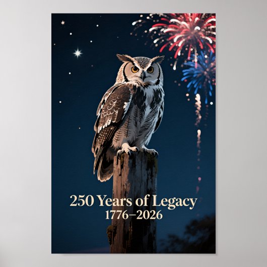 VS 250 Uil Patriottisch 1776–2026 Poster (Voorkant)