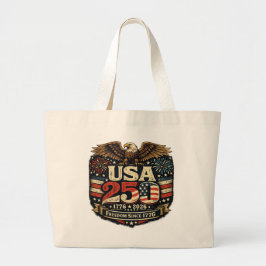 VS 250 Witte Amerikaanse Zeearend 1776-2026 Patrio Grote Tote Bag