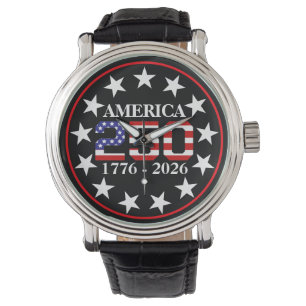 VS 250e verjaardag 1776-2026 Amerikaanse vlag Horloge
