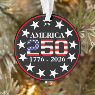 VS 250e verjaardag 1776-2026 Amerikaanse vlag Ornament