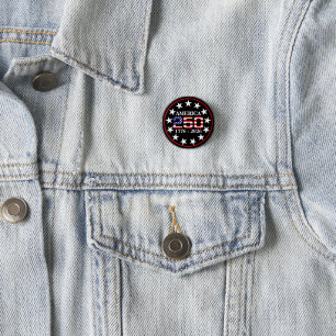 VS 250e verjaardag 1776-2026 Amerikaanse vlag Ronde Button 3,2 Cm