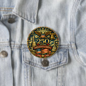 VS 250e verjaardag 1776 - 2026 Ronde Button 7,6 Cm (In situ)