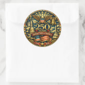 VS 250e verjaardag 1776 - 2026 Ronde Sticker (Tas)