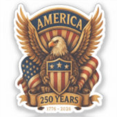VS 250e verjaardag 1776-2026 Sticker (Voorkant)