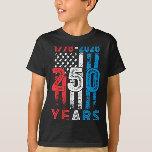 VS 250e verjaardag 4 juli 250 jaar T-shirt (Voorkant)